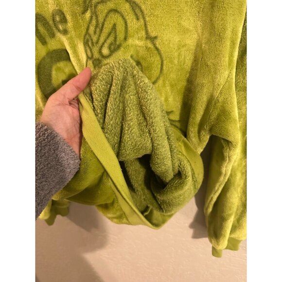 Dr. Suess The Grinch Green Plush Crewneck Christmas Sweater - Picture 7 of 9